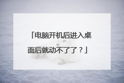 电脑开机后进入桌面后就动不了了?