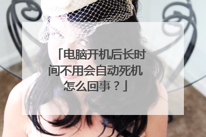 电脑开机后长时间不用会自动死机怎么回事?