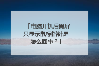 电脑开机后黑屏只显示鼠标指针是怎么回事？