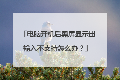 电脑开机后黑屏显示出输入不支持怎么办?