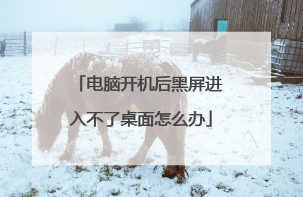 电脑开机后黑屏进入不了桌面怎么办