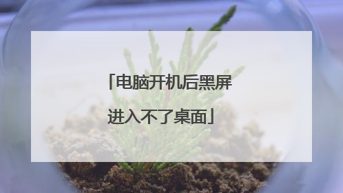 电脑开机后黑屏进入不了桌面
