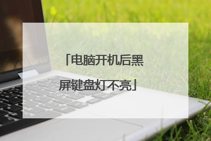电脑开机后黑屏键盘灯不亮