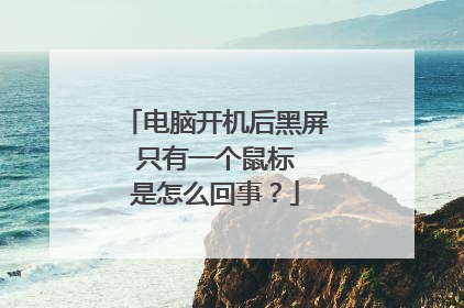 电脑开机后黑屏 只有一个鼠标 是怎么回事?