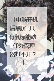 电脑开机后黑屏 只有鼠标能动 任务管理器打不开?