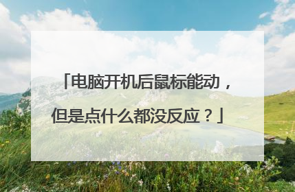 电脑开机后鼠标能动,但是点什么都没反应?