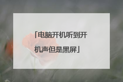 电脑开机听到开机声但是黑屏