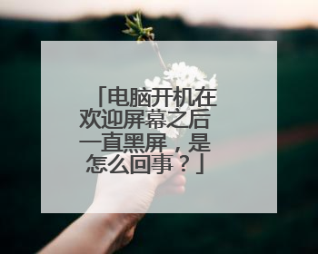 电脑开机在欢迎屏幕之后一直黑屏,是怎么回事?