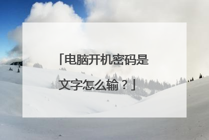 电脑开机密码是文字怎么输?