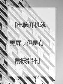 电脑开机就黑屏,但是有鼠标指针