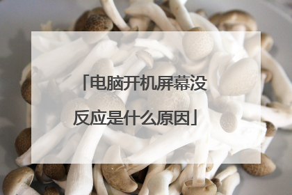 电脑开机屏幕没反应是什么原因