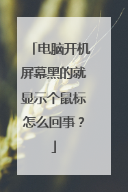 电脑开机屏幕黑的就显示个鼠标怎么回事?