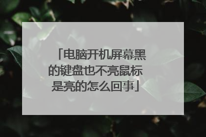 电脑开机屏幕黑的键盘也不亮鼠标是亮的怎么回事