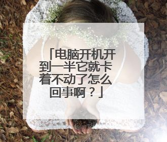 电脑开机开到一半它就卡着不动了怎么回事啊?