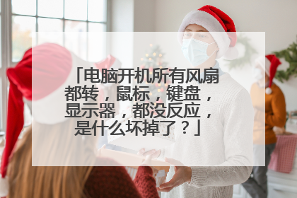 电脑开机所有风扇都转,鼠标,键盘,显示器,都没反应,是什么坏掉了?