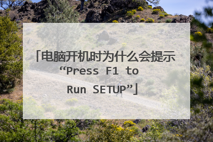 电脑开机时为什么会提示“Press F1 to Run SETUP”