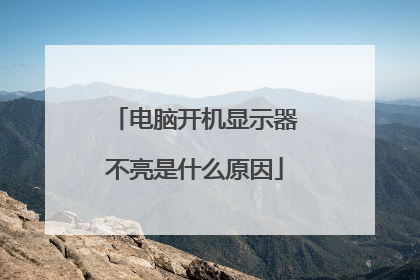 电脑开机显示器不亮是什么原因