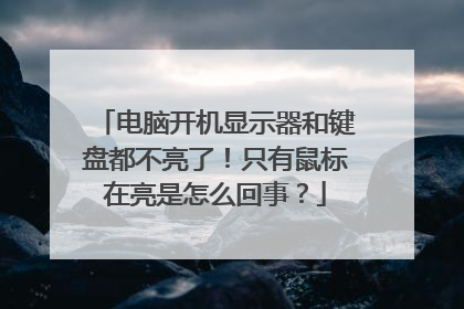 电脑开机显示器和键盘都不亮了！只有鼠标在亮是怎么回事？