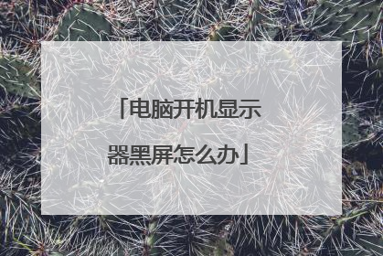 电脑开机显示器黑屏怎么办