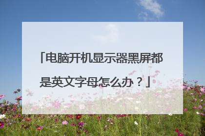 电脑开机显示器黑屏都是英文字母怎么办？