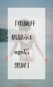 电脑开机显示logo后黑屏