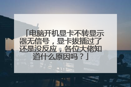 电脑开机显卡不转显示器无信号,显卡拔插过了还是没反应,各位大佬知道什么原因吗?