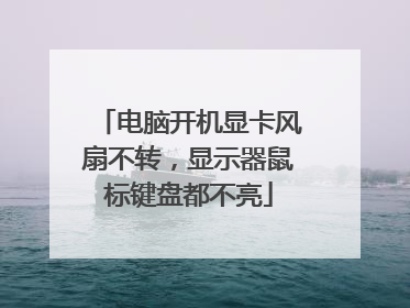 电脑开机显卡风扇不转,显示器鼠标键盘都不亮