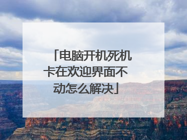 电脑开机死机卡在欢迎界面不动怎么解决