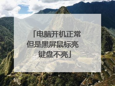 电脑开机正常但是黑屏鼠标亮 键盘不亮