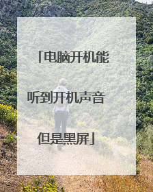 电脑开机能听到开机声音但是黑屏