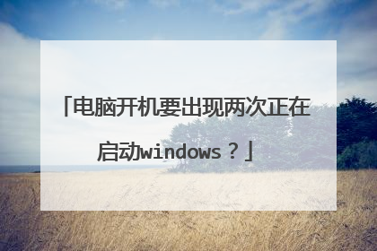 电脑开机要出现两次正在启动windows？