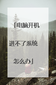 电脑开机进不了系统怎么办