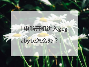 电脑开机进入gigabyte怎么办?