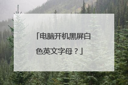 电脑开机黑屏白色英文字母？