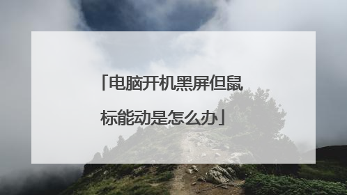 电脑开机黑屏但鼠标能动是怎么办