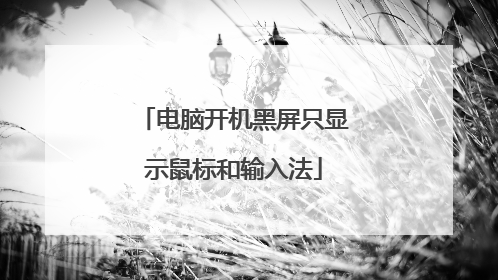 电脑开机黑屏只显示鼠标和输入法