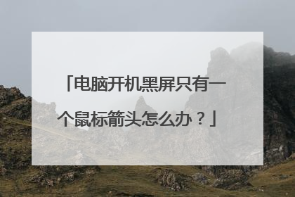 电脑开机黑屏只有一个鼠标箭头怎么办?