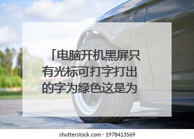 电脑开机黑屏只有光标可打字打出的字为绿色这是为什么求大神解答