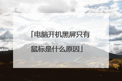 电脑开机黑屏只有鼠标是什么原因