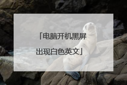 电脑开机黑屏出现白色英文