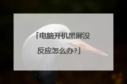 电脑开机黑屏没反应怎么办?