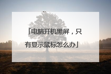 电脑开机黑屏，只有显示鼠标怎么办