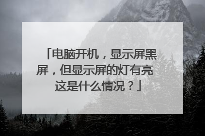电脑开机，显示屏黑屏，但显示屏的灯有亮 这是什么情况？