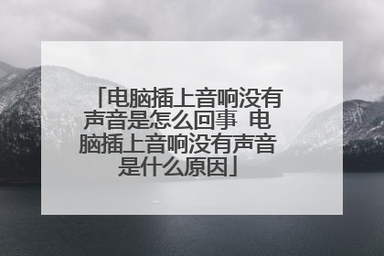 电脑插上音响没有声音是怎么回事 电脑插上音响没有声音是什么原因