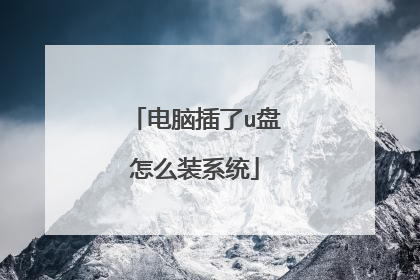 电脑插了u盘怎么装系统