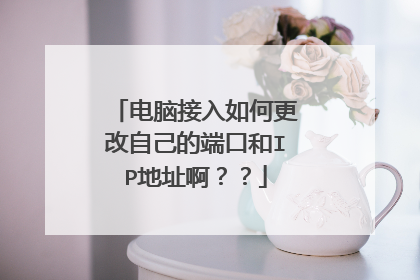 电脑接入如何更改自己的端口和IP地址啊??