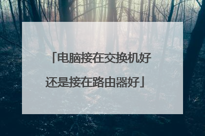 电脑接在交换机好还是接在路由器好