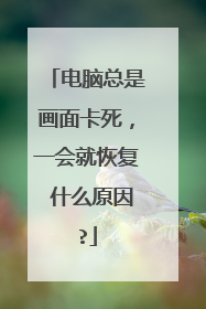 电脑总是画面卡死,一会就恢复 什么原因?