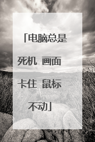 电脑总是死机 画面卡住 鼠标不动