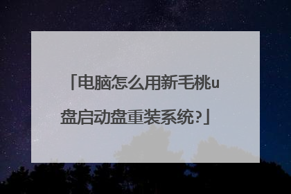 电脑怎么用新毛桃u盘启动盘重装系统?